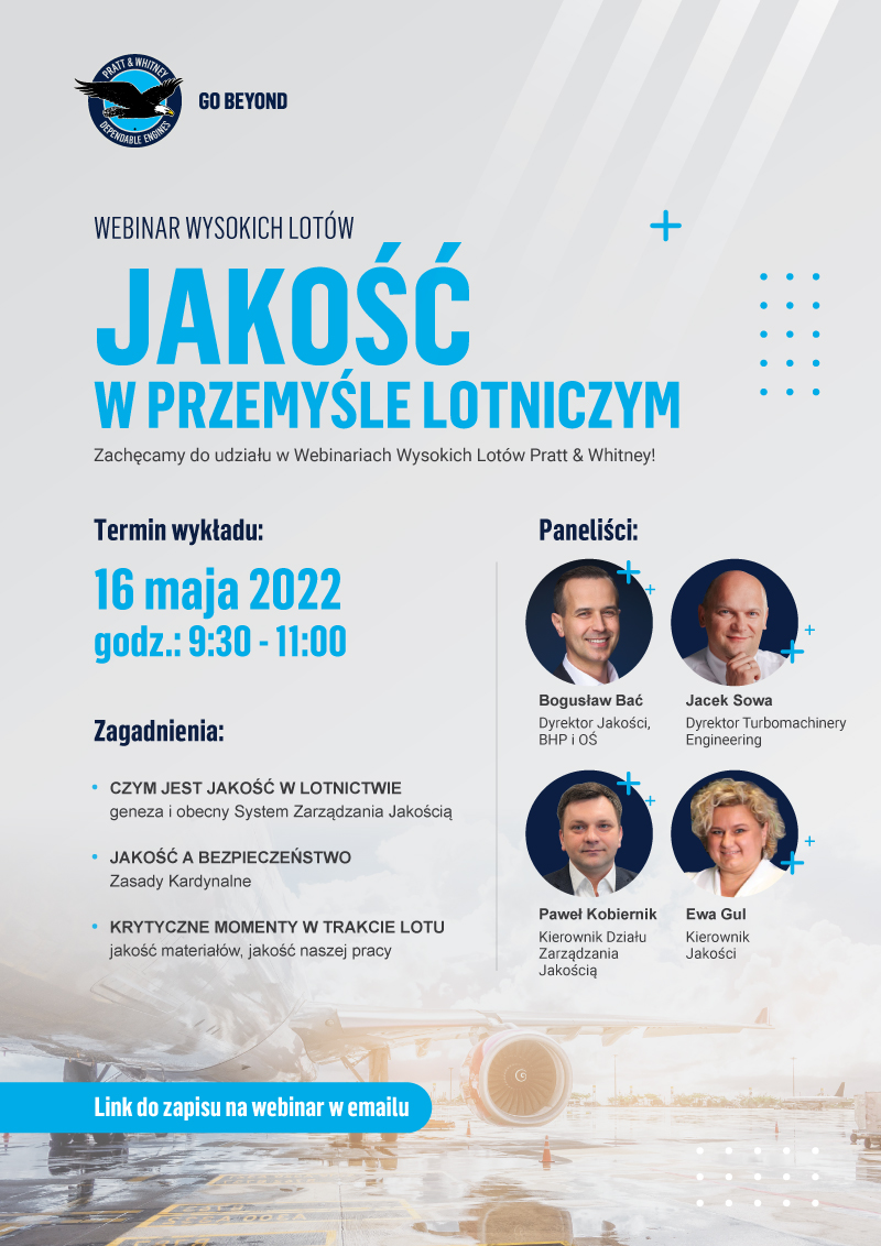 Webinar pt. Jakość w przemyśle lotniczym